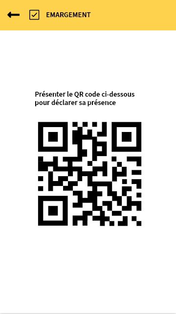 Émargement par QR code