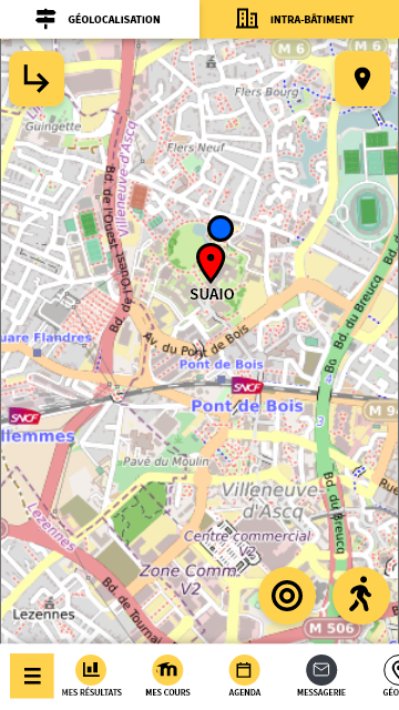 Géolocalisation campus — mode simple